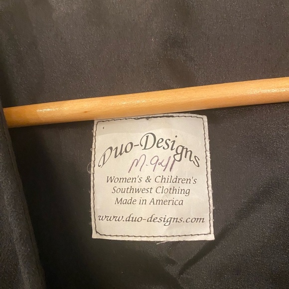 Duo Designs Vintage Southwestern Faux Suede Tapestry Jacket Size Medium Aztec - Picture 5 of 8